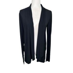 Athleta Black Open Draped Thumbhole Long Sleeve Modal Spandex Cardigan